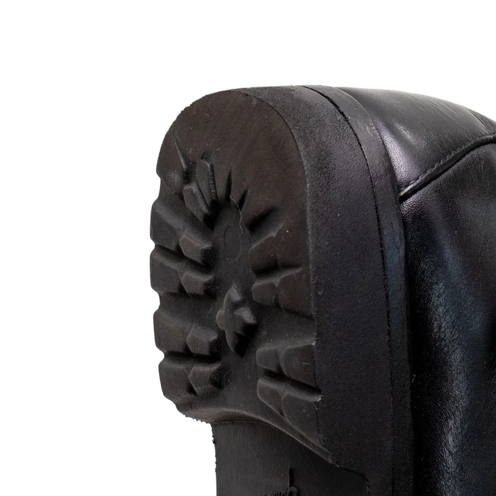 Vintage Gucci Mens Black Leather Horsebit Loafers Vibram Lug Sole Men's Size 10